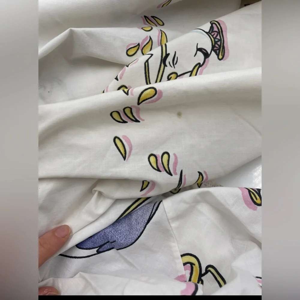 Disney Home, Vintage Beauty and the Beast Twin Youth Fitted Bed Sheet
